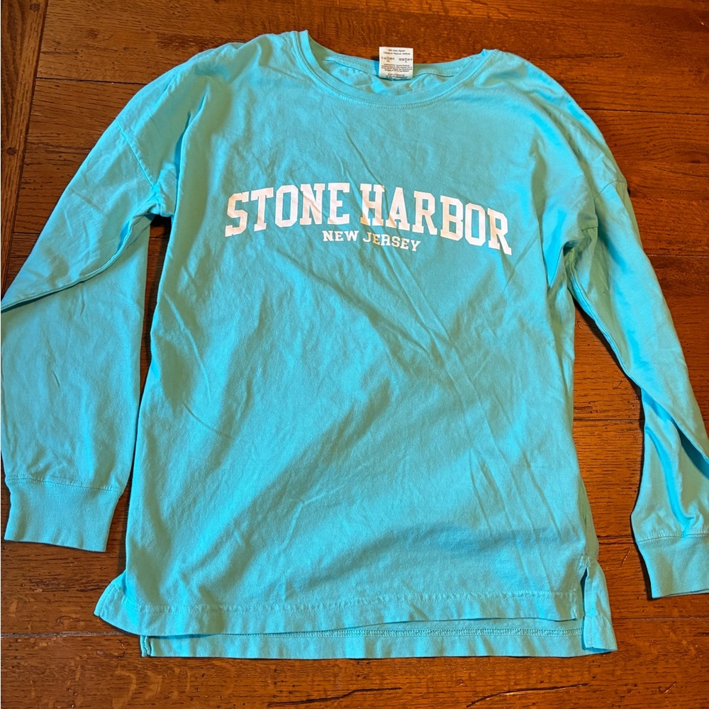 Stone Harbor Aqua Blue Cotton Shirt